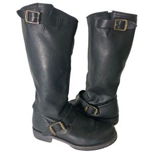 FRYE BOOTS 7.5 LEATHER BOOTS BIKER ROCKABILLY